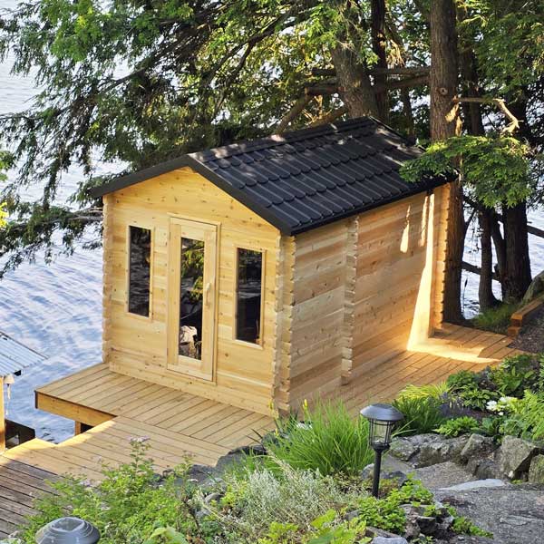 Leisurecraft Georgian Cabin Sauna with Changeroom (Wood Burning)