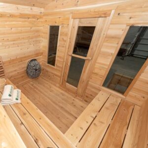 Leisurecraft Georgian Cabin Sauna with Porch (Electric)