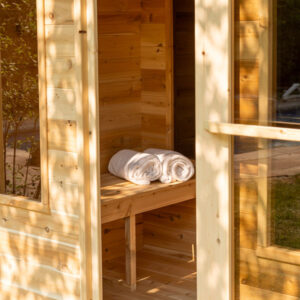 Leisurecraft Georgian Cabin Sauna with Changeroom (Electric)